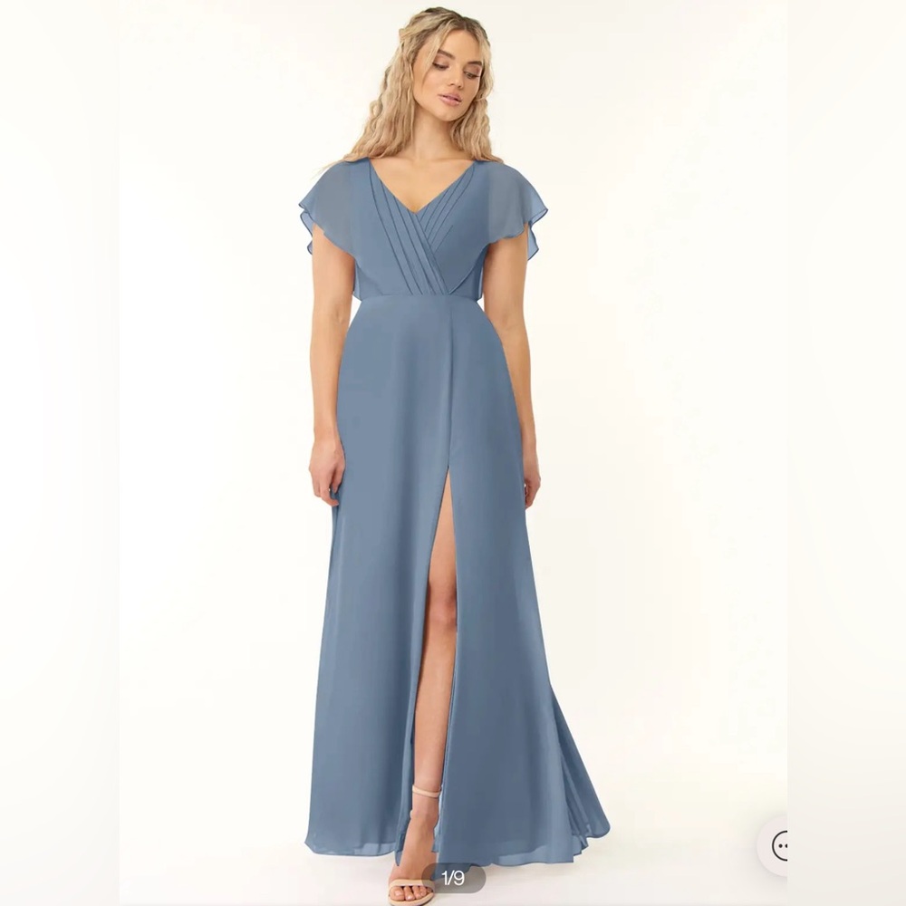 Azazie Rylee Bridesmaid Dress- dusty blue